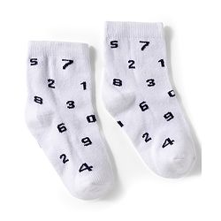 Cutewalk by Babyhug Knit Ankle Length Anti Bacterial Socks With Numbers Design Pack Of 5 - Multicolour