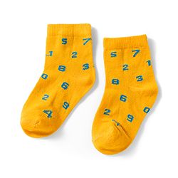 Cutewalk by Babyhug Knit Ankle Length Anti Bacterial Socks With Numbers Design Pack Of 5 - Multicolour