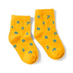 Cutewalk by Babyhug Knit Ankle Length Anti Bacterial Socks With Numbers Design Pack Of 5 - Multicolour