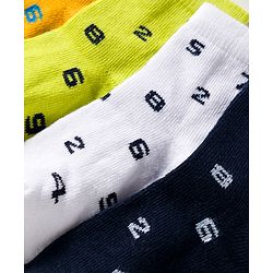 Cutewalk by Babyhug Knit Ankle Length Anti Bacterial Socks With Numbers Design Pack Of 5 - Multicolour