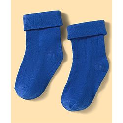 Cute Walk by Babyhug Knit Ankle Length Anti Bacterial Socks with Stripes & Vehicle Design Pack of 3 - Blue Grey & White