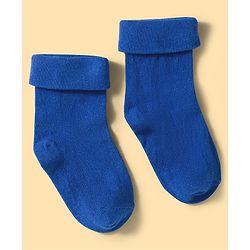Cute Walk by Babyhug Knit Ankle Length Anti Bacterial Socks with Stripes & Vehicle Design Pack of 3 - Blue Grey & White