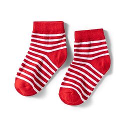 Cute Walk by Babyhug Knit Ankle Length Anti Bacterial Socks with Stripes & Car Design Pack of 3 - Yellow Black & Red