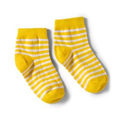Cute Walk by Babyhug Knit Ankle Length Anti Bacterial Socks with Stripes & Car Design Pack of 3 - Yellow Black & Red
