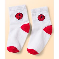 Cute Walk by Babyhug Knit Ankle Length Antibacterial Socks with Ball Design Pack of 5 - Multicolor