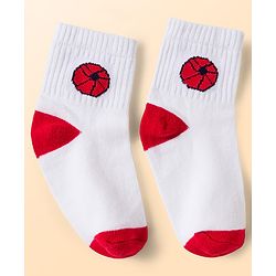 Cute Walk by Babyhug Knit Ankle Length Antibacterial Socks with Ball Design Pack of 5 - Multicolor