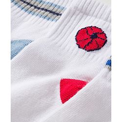 Cute Walk by Babyhug Knit Ankle Length Antibacterial Socks with Ball Design Pack of 5 - Multicolor