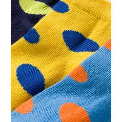 Cute Walk by Babyhug Knit Ankle Length Antibacterial Socks with Polka Dot Design Pack of 5 - Multicolor