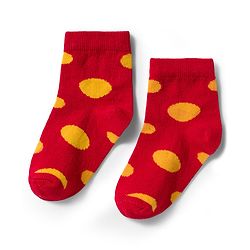 Cute Walk by Babyhug Knit Ankle Length Antibacterial Socks with Polka Dot Design Pack of 5 - Multicolor