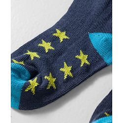 Cutewalk by Babyhug Knit Ankle Length Anti Bacterial Socks With Stripes & Star Design Pack Of 5 - Multicolour