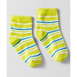 Cutewalk by Babyhug Knit Ankle Length Anti Bacterial Socks With Stripes & Star Design Pack Of 5 - Multicolour