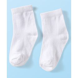 Cute Walk by Babyhug Knit Ankle Length Anti Bacterial Solid Color Socks Pack of 3 - Lilac White & Pink