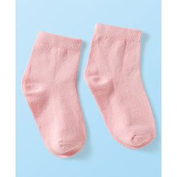 Cute Walk by Babyhug Knit Ankle Length Anti Bacterial Solid Color Socks Pack of 3 - Lilac White & Pink