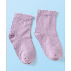 Cute Walk by Babyhug Knit Ankle Length Anti Bacterial Solid Color Socks Pack of 3 - Lilac White & Pink