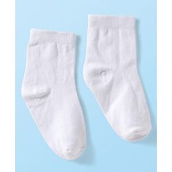Cute Walk by Babyhug Knit Ankle Length Anti Bacterial Solid Color Socks Pack of 3 - Lilac White & Pink