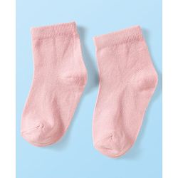 Cute Walk by Babyhug Knit Ankle Length Anti Bacterial Solid Color Socks Pack of 3 - Lilac White & Pink
