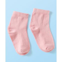 Cute Walk by Babyhug Knit Ankle Length Anti Bacterial Solid Color Socks Pack of 3 - Lilac White & Pink