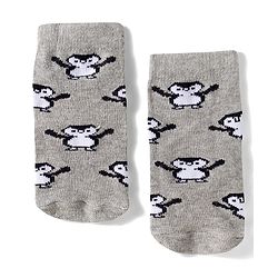 Cute Walk by Babyhug Knit Ankle Length Anitbacterial Socks With  Stripes Pack Of 3 - Blue Black & Grey