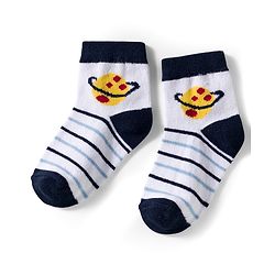 Cutewalk by Babyhug Knit Ankle Length Anti Bacterial Socks With Stripes Pack Of 5 - Multicolour