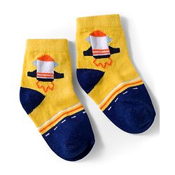 Cutewalk by Babyhug Knit Ankle Length Anti Bacterial Socks With Stripes Pack Of 5 - Multicolour