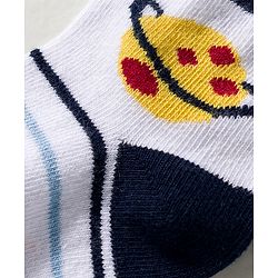 Cutewalk by Babyhug Knit Ankle Length Anti Bacterial Socks With Stripes Pack Of 5 - Multicolour