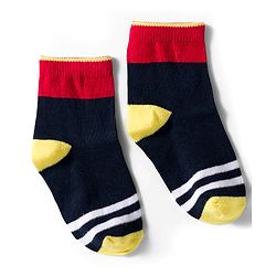 Cutewalk by Babyhug Ankle Length Anti Bacterial Socks With Stripes Pack Of 5 - Multicolour