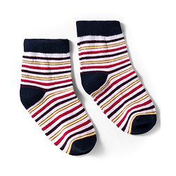Cutewalk by Babyhug Ankle Length Anti Bacterial Socks With Stripes Pack Of 5 - Multicolour