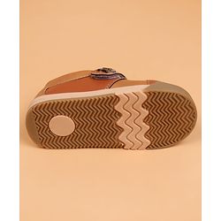 Cute Walk by Babyhug Velcro Closure Solid Oxford Shoes - Tan