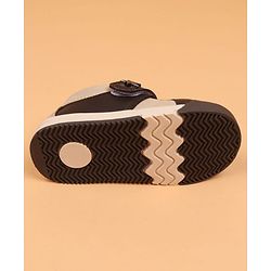 Cute Walk by Babyhug Velcro Closure Solid Oxford Shoes - Tan