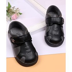 Cute Walk by Babyhug Velcro Closure Solid Oxford Shoes - Tan