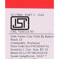 Cute Walk by Babyhug Velcro Closure Solid Oxford Shoes - Tan