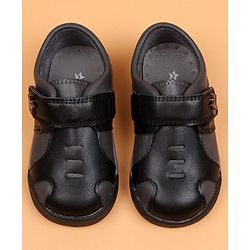 Cute Walk by Babyhug Velcro Closure Solid Oxford Shoes - Tan