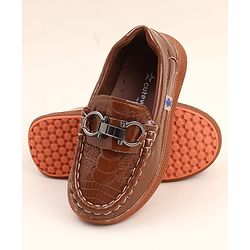 Cute Walk by Babyhug Slip On Loafer with Applique - Tan