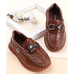 Cute Walk by Babyhug Slip On Loafer with Applique - Tan