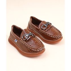 Cute Walk by Babyhug Slip On Loafer with Applique - Tan
