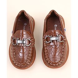 Cute Walk by Babyhug Slip On Loafer with Applique - Tan