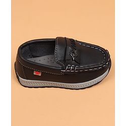 Cute Walk by Babyhug Slip On Solid Loafers - Tan