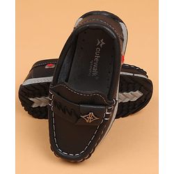 Cute Walk by Babyhug Slip On Solid Loafers - Tan