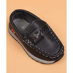 Cute Walk by Babyhug Slip On Solid Loafers - Tan