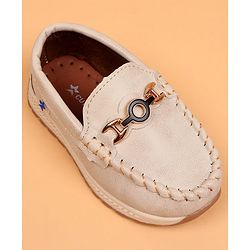 Cute Walk by Babyhug Slip On Solid Loafers - Beige