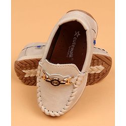 Cute Walk by Babyhug Slip On Solid Loafers - Beige