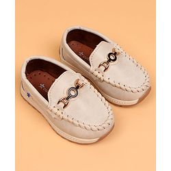 Cute Walk by Babyhug Slip On Solid Loafers - Beige