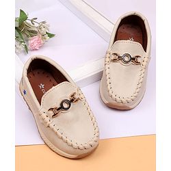 Cute Walk by Babyhug Slip On Solid Loafers - Beige