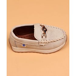 Cute Walk by Babyhug Slip On Solid Loafers - Beige