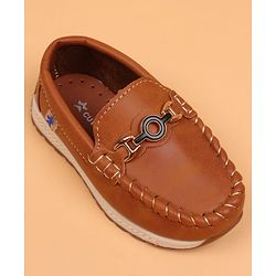 Cute Walk by Babyhug Slip On Solid Loafers - Beige