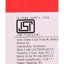 Cute Walk by Babyhug Slip On Solid Loafers - Beige