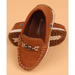 Cute Walk by Babyhug Slip On Solid Loafers - Beige