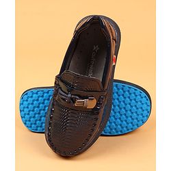 Cute Walk by Babyhug Slip On Solid Oxford Shoes - Brown