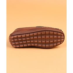 Cute Walk by Babyhug Slip On Solid Loafers - Brown