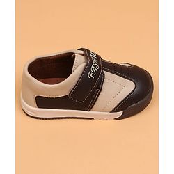 Cute Walk by Babyhug Velcro Closure Solid Oxfords - Beige